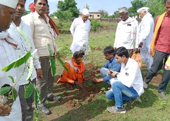 दाभाडी ग्राम पंचायतच्या वतीने स्मशानभूमीत वृक्षारोपण संपन्न ..